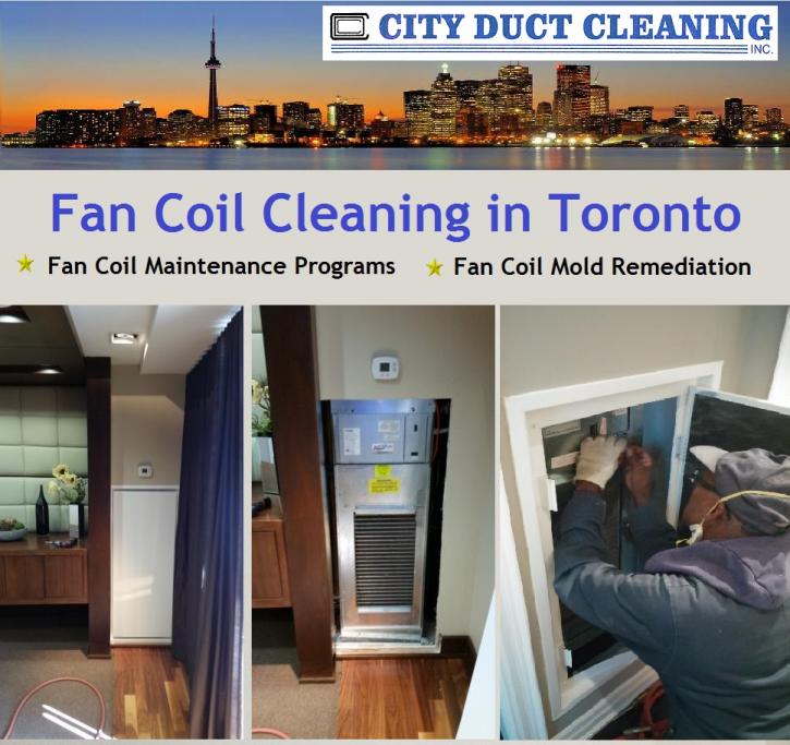 Fan coil maintenance and fan coil cleaning in Toronto.