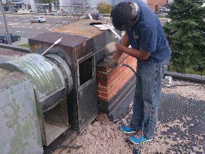 Cleaning Rooftop Exhaust Fan